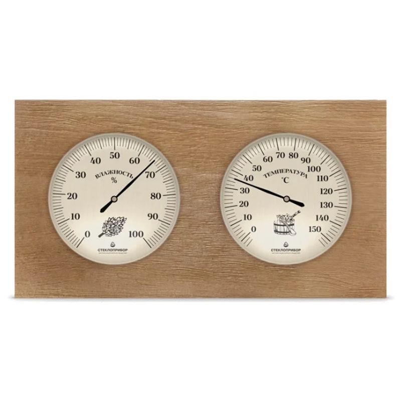Термогигрометр для сауны Стеклоприбор ТГС-7 (термометр от 0 до +150C, гигрометр от 0 до 100проц.)