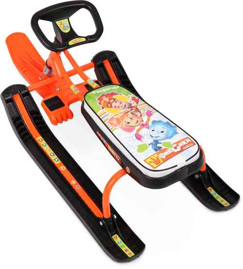 Снегокат детский Тимка Спорт 2 ТС2 Ф12 (рисунок-Фиксики 1, оранжевый каркас)Купить