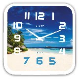 Часы настенные кварцевые Energy EC-99 квадратные (24.5x3.9 см) пляж (009472)