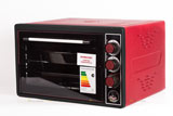 Духовка электрическая Чудо пекарь ЭДБ-0123 1500ВТ, 39л, 3 режима работы, таймер, черная красная