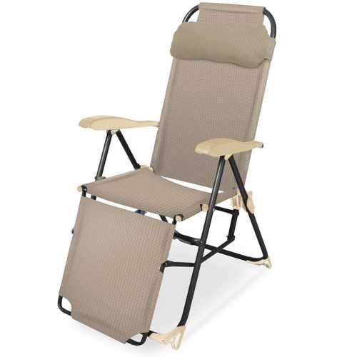 Кресло-шезлонг складное Ника К3 ПС цвет-песочныйКупить