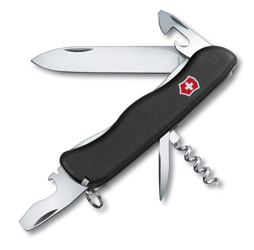 Нож Victorinox с фиксатором Nomad, 111 мм, черный (0.8353.3)Купить