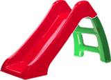 Горка детская пластмассовая Пл-С115 высота 70см (красный скат зеленая лестница)