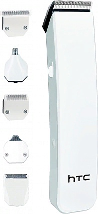 HTC АТ-1201 профессиональная машинка для стрижки волос аккумуляторная 5 в 1, белаяКупить
