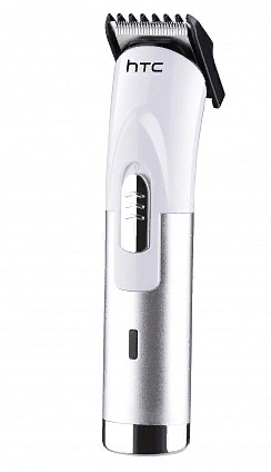 HTC АТ-518B машинка для стрижки волос аккумуляторная, серебристо-белаяКупить