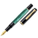 Pelikan Elegance Classic-Black and Green Marbled GT, перьевая ручка, F (994095)