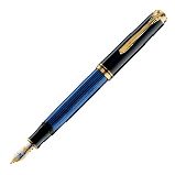 Pelikan Souveraen-Black and Blue GT, перьевая ручка, F (995316)