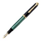 Pelikan Souveraen-Black and Green GT, перьевая ручка, F (980011)
