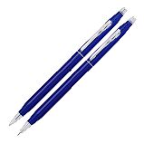 Набор подарочный Cross Classic Century-Translucent Blue Lacquer, шариковая ручка + карандаш (AT0081-112)
