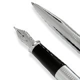 Набор подарочный Cross Townsend-Chrome, шариковая ручка + перьевая ручка (AT0047-34MS)
