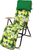 Кресло-шезлонг складное с подножкой и матрасом Ника Haushalt HHK5 L Цвет-Принт с лимонами