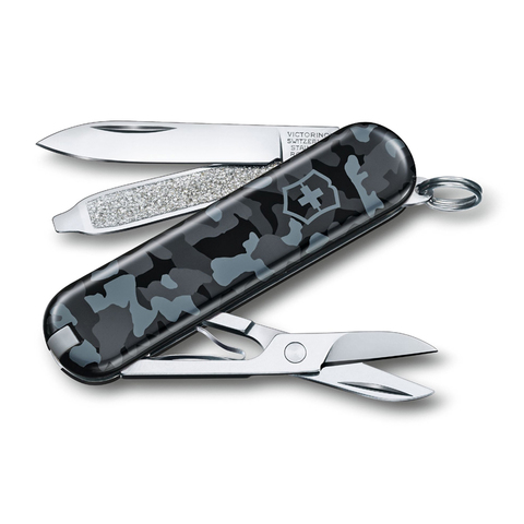 Нож Victorinox Classic, 58 мм, 7 функций, морской камуфляж (0.6223.942)Купить