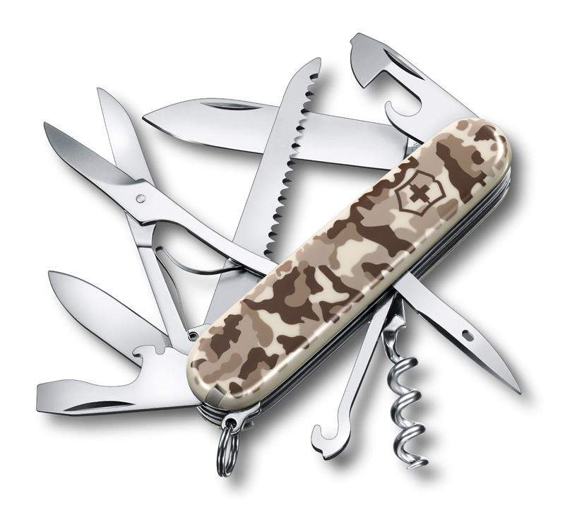 Нож Victorinox Huntsman, 91 мм, 15 функций, бежевый камуфляжный (1.3713.941)Купить