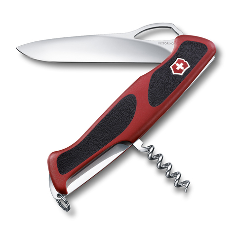 Нож Victorinox RangerGrip 63, 130 мм, 5 функций, красный с чернымx (0.9523.MC)Купить