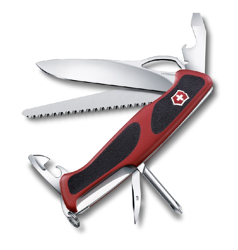 Нож Victorinox RangerGrip 78, 130 мм, 12 функций, красный с черным (0.9663.MC)Купить