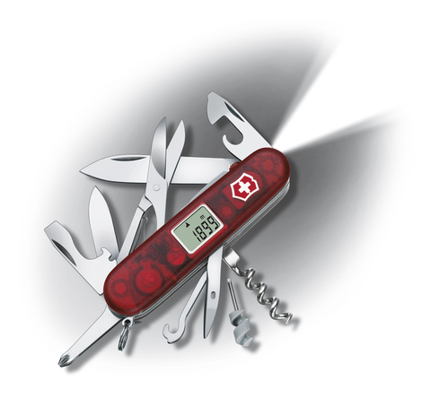 Нож Victorinox Traveller Lite, 91 мм, 27 функций, полупрозрачный красный (1.7905.AVT)Купить