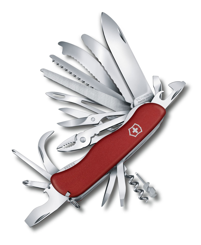 Нож Victorinox WorkChamp XL, 111 мм, 31 функция, с фиксатором лезвия, красный (0.8564.XL)Купить