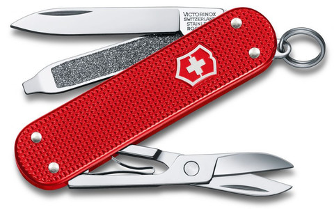Нож-брелок Victorinox Alox Classic LE, 58 мм, 5 функций, красный (0.6221.L18)Купить
