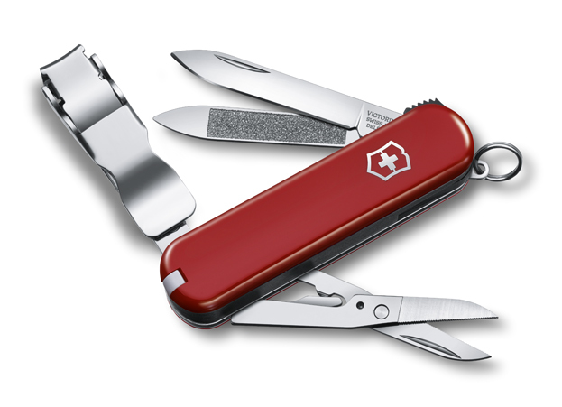 Нож-брелок Victorinox Classic Nail Clip 580, 65 мм, 8 функций, красный (0.6463)Купить