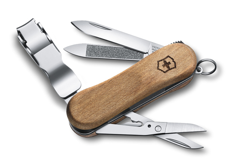 Нож-брелок Victorinox Classic Nail Clip Wood 580, 65 мм, 6 функций, дерево (0.6461.63)Купить
