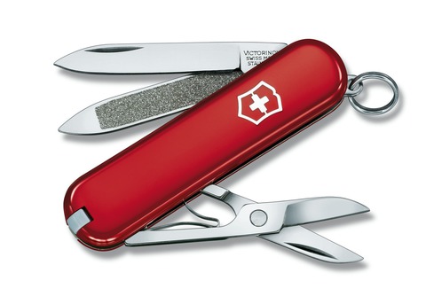 Нож-брелок Victorinox Classic, 58 мм, 7 функций, красныйx (0.6203)Купить