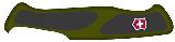 Передняя накладка для ножей Victorinox 130 мм, нейлоновая, зелено-черная (C.9534.C1)