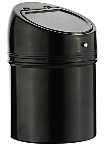 Пепельница S.Quire круглая c откидной крышкой, сталь, покрытие никель и черная краска, черный, 67 мм (420042-635B)Купить