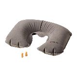 Подушка для путешествий Wenger надувная и беруши, серая, 27x1x46 см (604585)