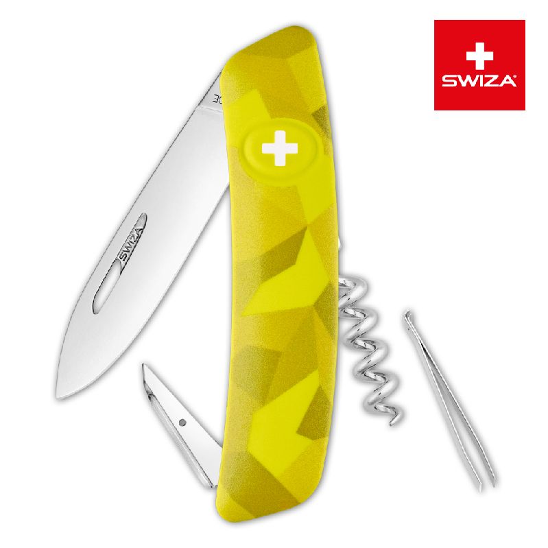Швейцарский нож SWIZA C01 Camouflage, 95 мм, 6 функций, желтый (KNI.0010.2080)Купить