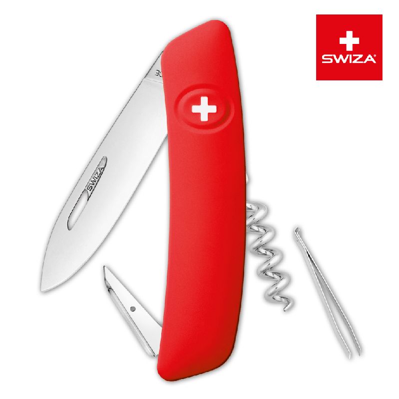 Швейцарский нож SWIZA D01 Standard, 95 мм, 6 функций, красный (KNI.0010.1000)Купить