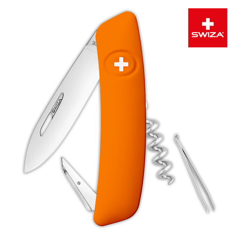 Швейцарский нож SWIZA D01 Standard, 95 мм, 6 функций, оранжевый (KNI.0010.1060)Купить