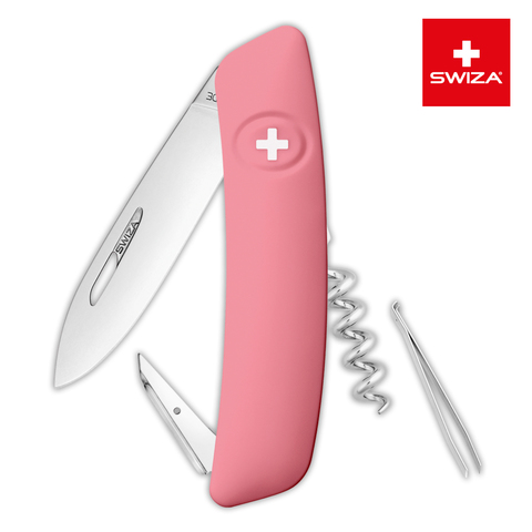 Швейцарский нож SWIZA D01 Standard, 95 мм, 6 функций, розовый (KNI.0010.1910)Купить