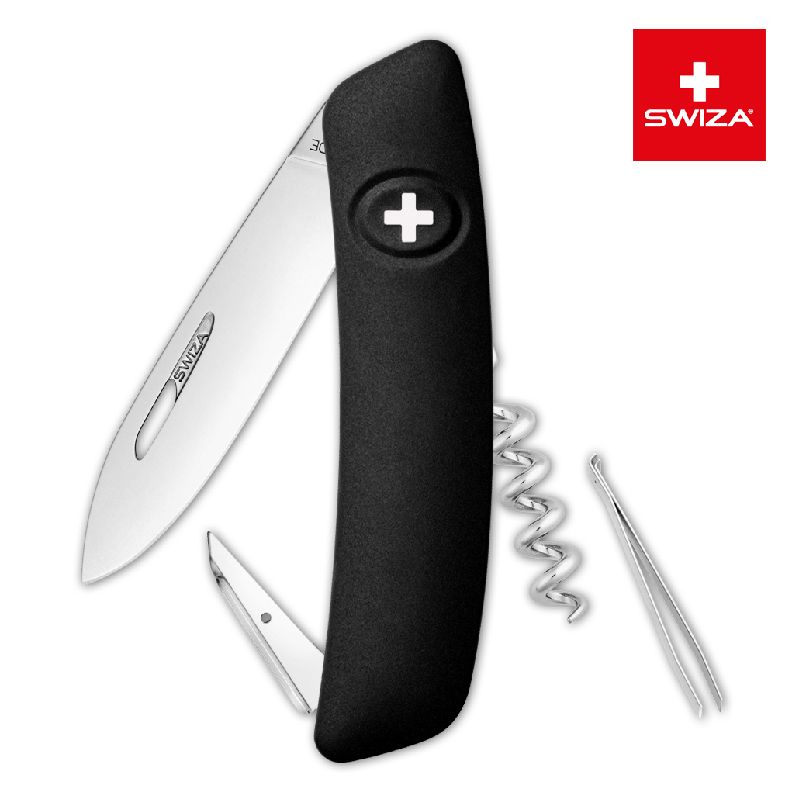 Швейцарский нож SWIZA D01 Standard, 95 мм, 6 функций, черный (KNI.0010.1010)Купить