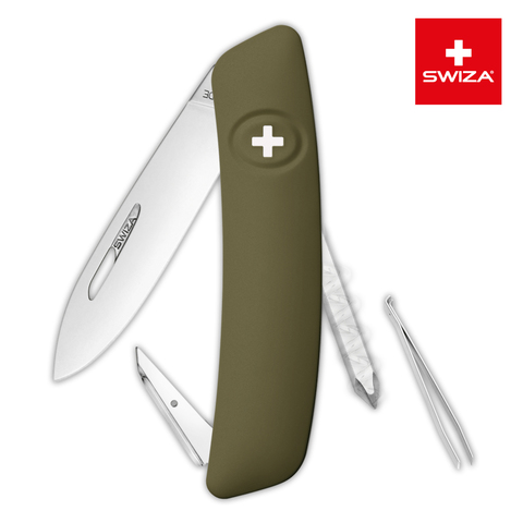 Швейцарский нож SWIZA D02 Standard, 95 мм, 6 функций, темно-зеленый (KNI.0020.1050)Купить