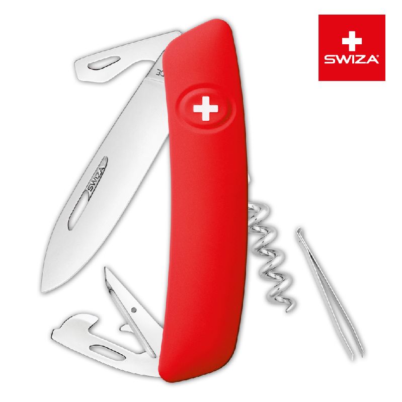 Швейцарский нож SWIZA D03 Standard, 95 мм, 11 функций, красный (KNI.0030.1000)Купить