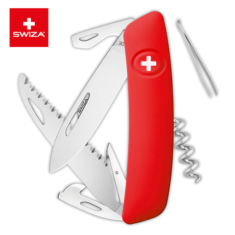 Швейцарский нож SWIZA D05 Standard, 95 мм, 12 функций, красный (KNI.0050.1000)Купить