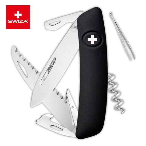 Швейцарский нож SWIZA D05 Standard, 95 мм, 12 функций, черный (KNI.0050.1010)Купить
