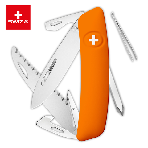 Швейцарский нож SWIZA D06 Standard, 95 мм, 12 функций, оранжевый (KNI.0060.1060)Купить