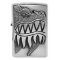 Зажигалка Zippo 200 Fire Breathing Dragon, латунь сталь серебристая с покрытием Brushed Chrome (28969)