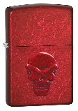 Зажигалка Zippo Doom с покрытием Candy Apple Red, латунь сталь, красная, глянцевая, 36x12x56 мм (21186)