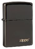 Зажигалка Zippo N150ZLx с покрытием Black Ice, латунь сталь, черная с фирменным логотипом (150ZL)