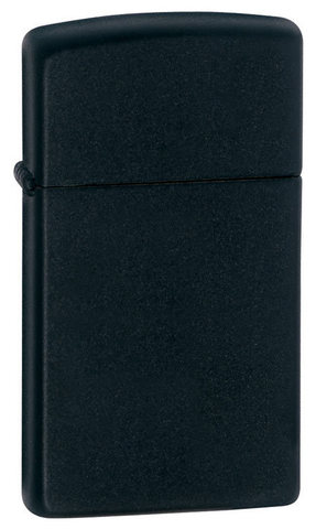 Зажигалка Zippo Slim Black Matte, латунь сталь, черная, матовая, 30x10x55 мм (1618)Купить
