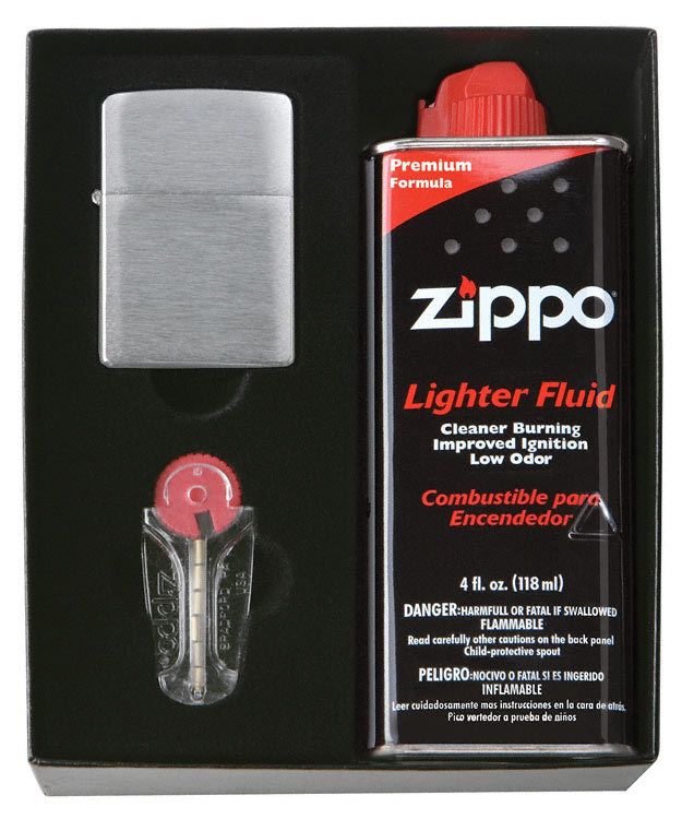 Набор подарочный для широкой зажигалки Zippo, черный, 118х43х145 мм (50R), зажигалка в комплект не входитКупить