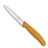 Нож Victorinox для очистки овощей, лезвие 10 см волнистое, оранжевый (6.7736.L9)