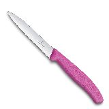 Нож Victorinox для очистки овощей, лезвие 10 см волнистое, розовый (6.7736.L5)