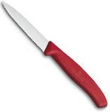 Нож Victorinox для очистки овощей, лезвие 8 см волнистое, красный (6.7631)