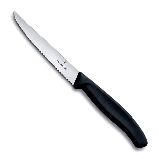 Нож Victorinox для стейка, лезвие 11 см волнистое, черныйx (6.7233.20)