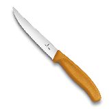 Нож Victorinox для стейков и пиццы, 12 см волнистое, оранжевый (6.7936.12L9)