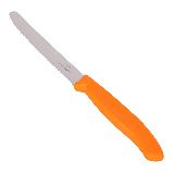 Нож Victorinox для томатов и сосисок лезвие 11 см волнистое, оранжевыйx (6.7836.L119)