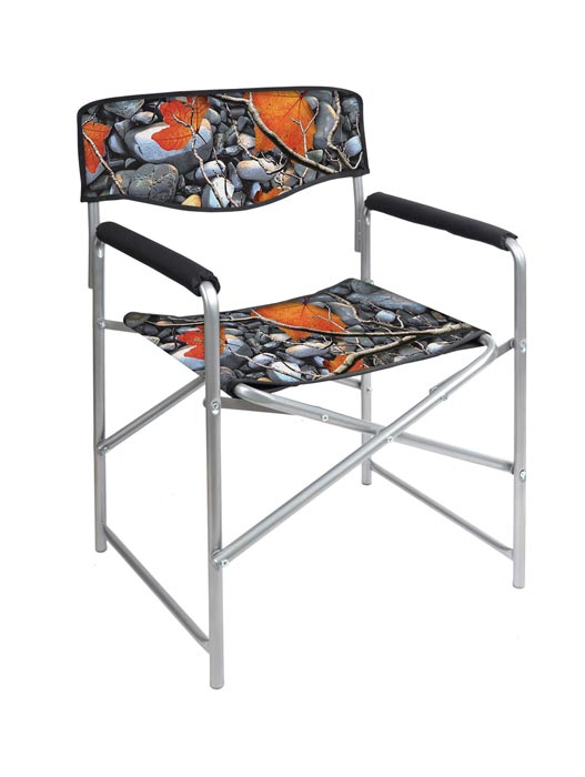 Кресло складное Ника КС3 4 Принт с камнями и кленовыми листьямиКупить